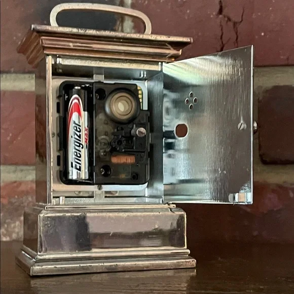 Elegant Silver Mantel Clock